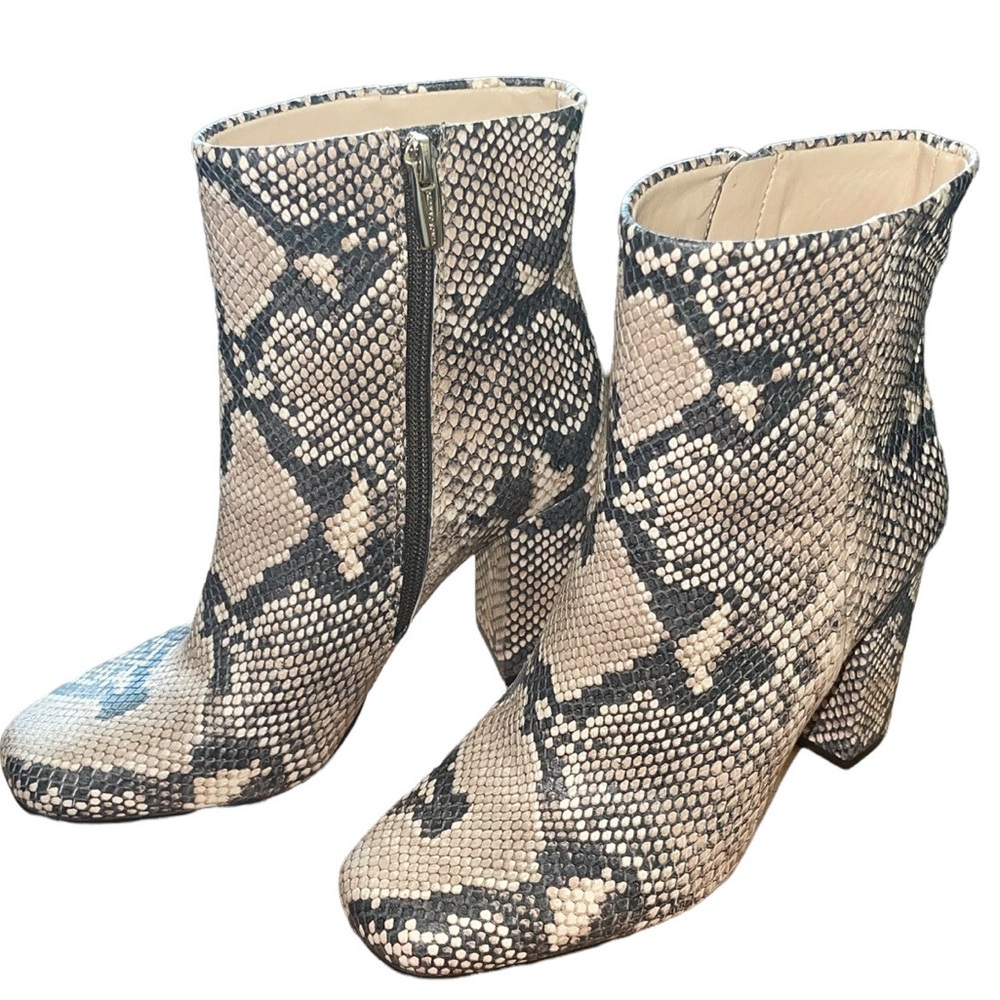 Vince Camuto Snake Skin Booties